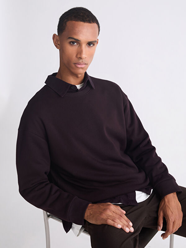 LCW Vision Bisiklet Yaka Erkek Kalın Sweatshirt
