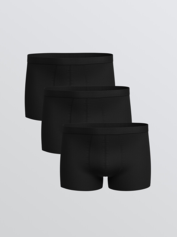 LC WAIKIKI Plus Size Standard Fit Cotton Stretch Men's Boxer 3-Pack