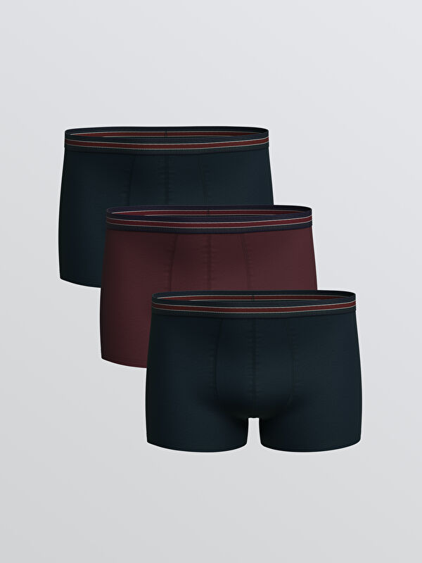 LC WAIKIKI Büyük Beden Standart Kalıp Pamuklu Esnek Erkek Boxer 3'lü