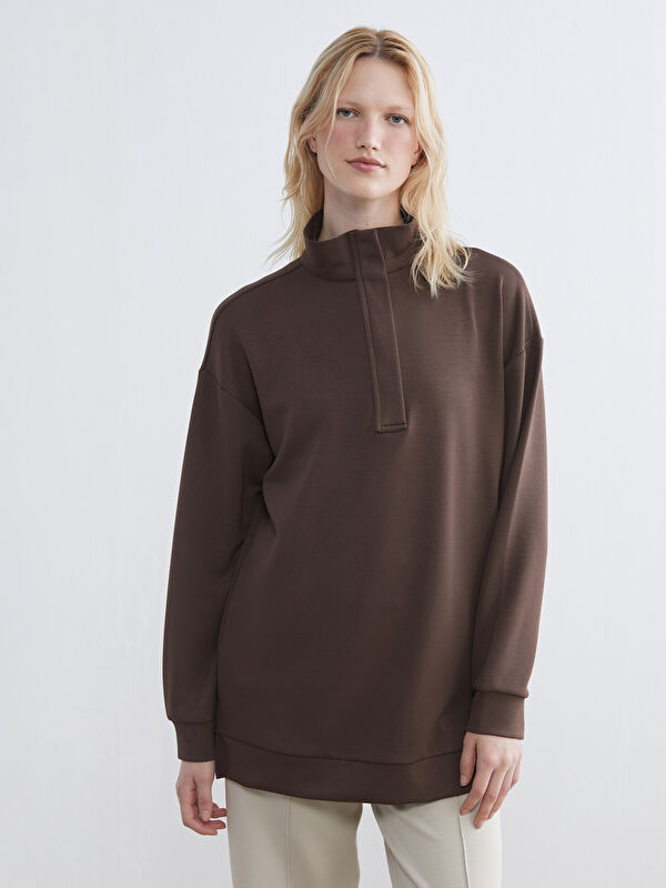 LCW EVERYDAY Dik Yaka Kadın Sweatshirt Tunik