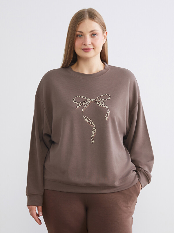 LCW EVERYDAY Baskılı Oversize Kadın Sweatshirt Tunik