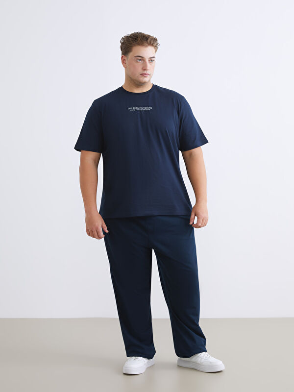 LC WAIKIKI Büyük Beden Standart Kalıp Baskılı Erkek Pijama Alt