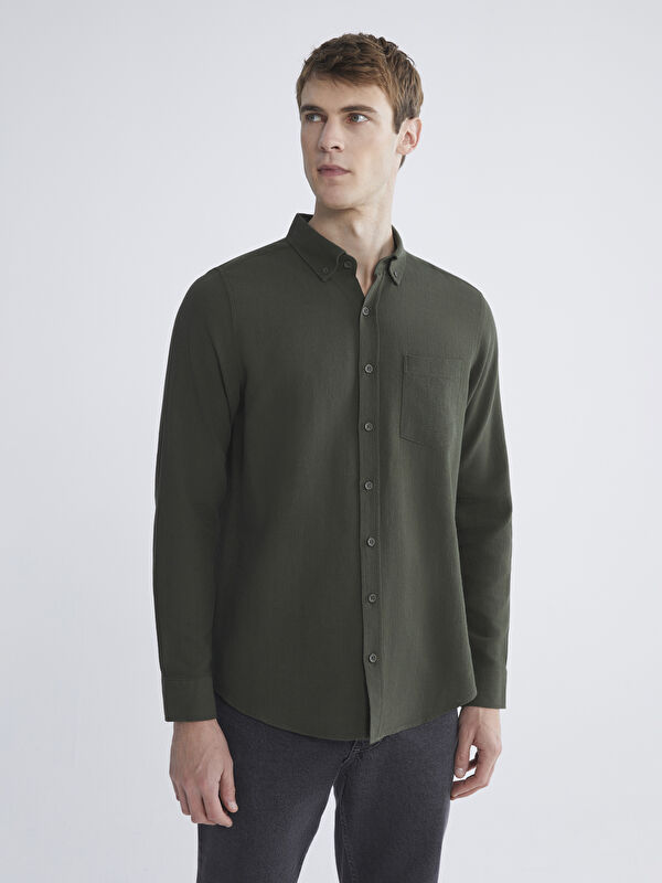 LCWAIKIKI Classic Regular Fit Uzun Kollu Erkek Gömlek