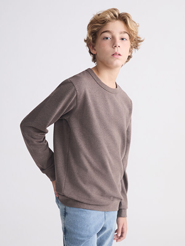 LCW Kids Bisiklet Yaka Erkek Çocuk Sweatshirt
