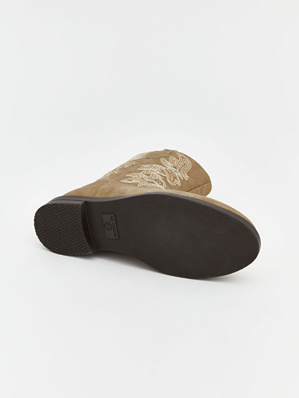 Süet Görünümlü Kız Çocuk Kovboy Bot - Görsel 5