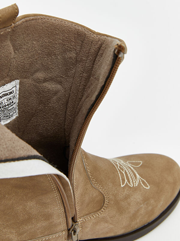 Süet Görünümlü Kız Çocuk Kovboy Bot - Görsel 8