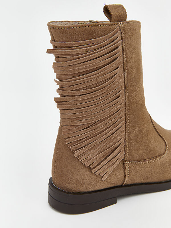 Süet Görünümlü Kız Çocuk Bot - Görsel 6