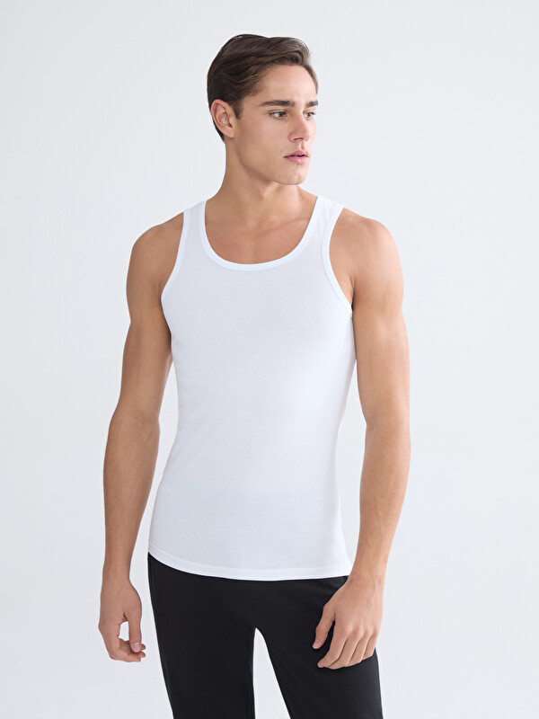 LC WAIKIKI U Neck Jersey Men's Vest 5 Pack