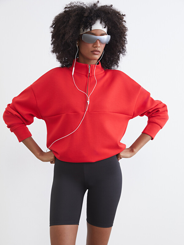 KOOR SPORT Dik Yaka Kadın Sweatshirt