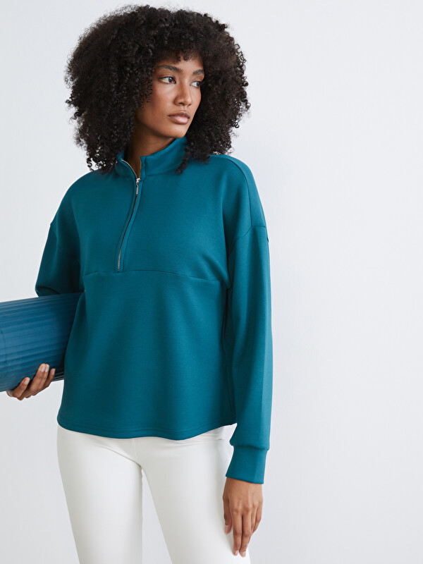 KOOR SPORT Dik Yaka Kadın Sweatshirt