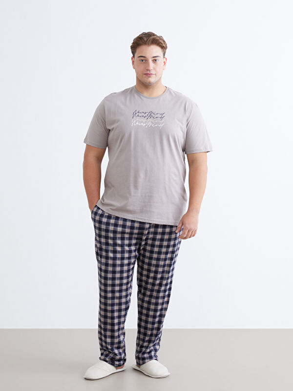 LC WAIKIKI Büyük Beden Standart Kalıp Erkek Pijama Takımı