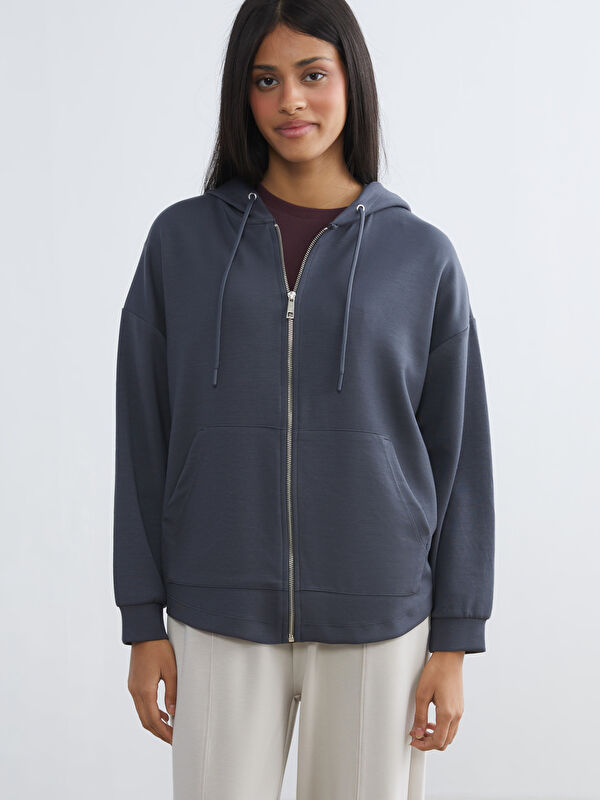 KOOR SPORT Modal-Mischung Reißverschluss-Sweatshirt für Damen