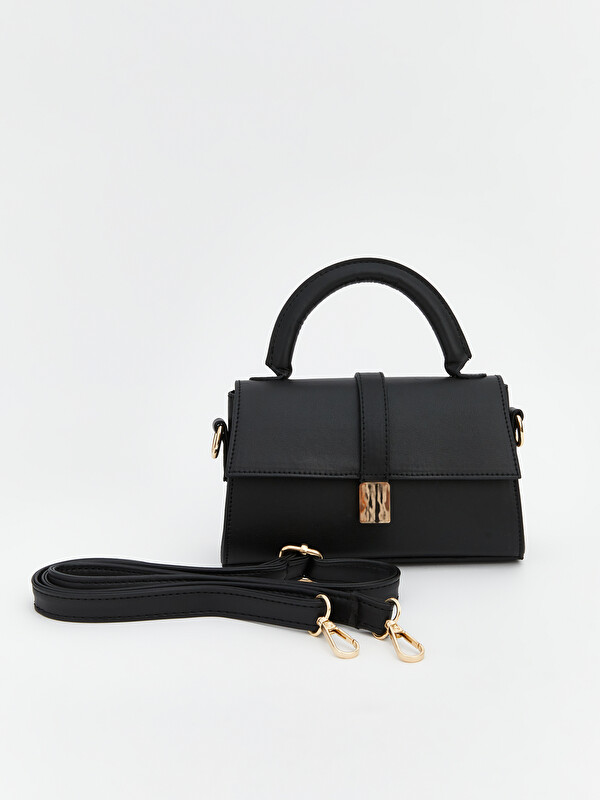 LCW ACCESSORIES Faux Leather Detachable Strap Women's Shoulder Bag