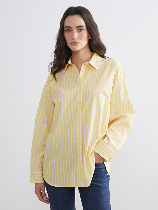 LCW Vision Striped Oversize Women's Shirt