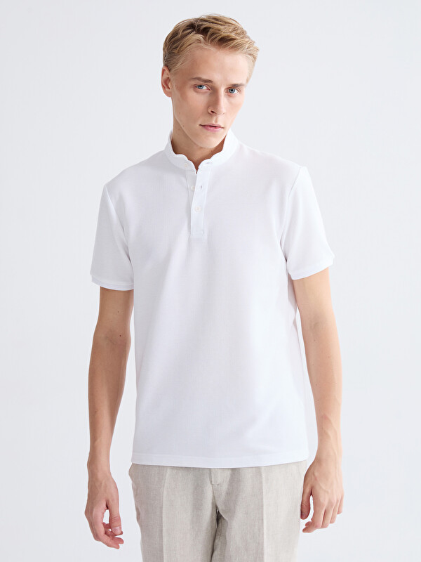 LCW Vision Grandad Collar Men's T-Shirt