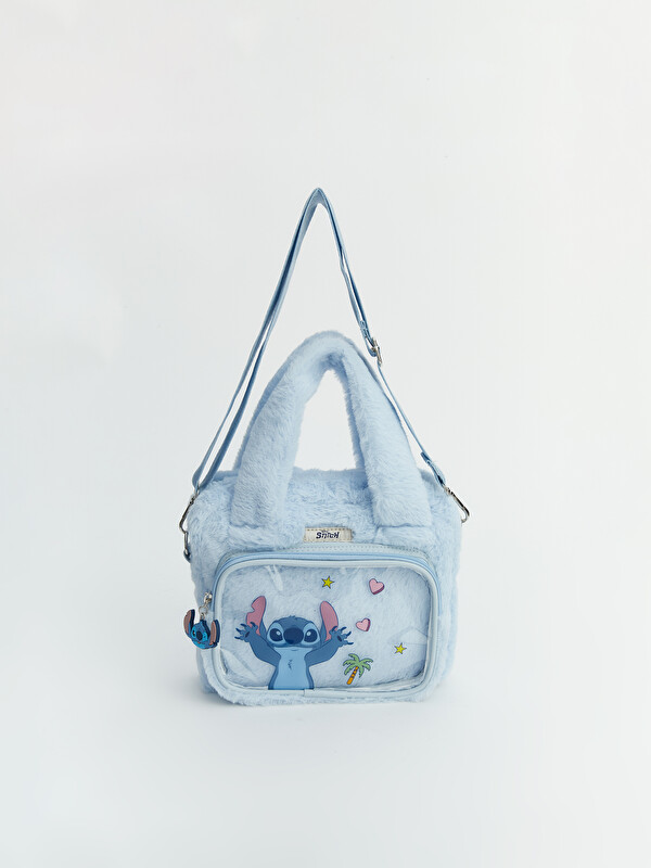 LCW ACCESSORIES Stitch Printed Girls' Plush Shoulder Bag