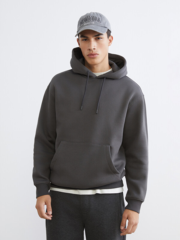 XSIDE Kanguru Cepli Erkek Kalın Hoodie