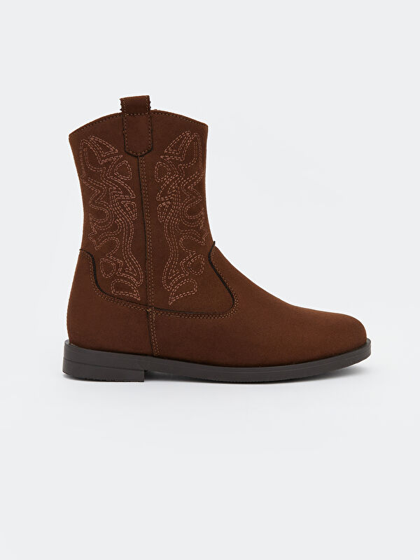 Süet Görünümlü Kız Çocuk Kovboy Bot - Görsel 3