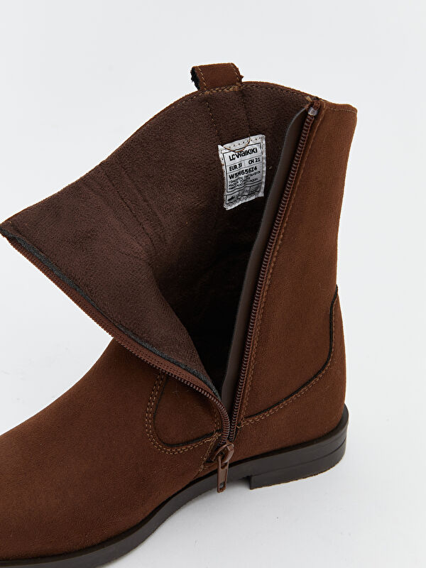 Süet Görünümlü Kız Çocuk Kovboy Bot - Görsel 8