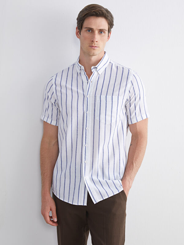 LCWAIKIKI Classic Regular Fit Çizgili Erkek Gömlek