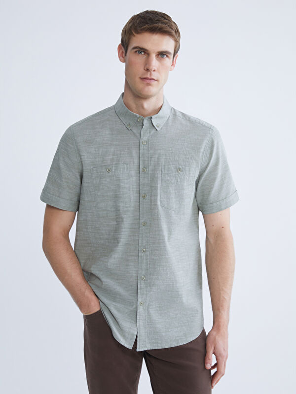 LCWAIKIKI Classic Regular Fit Kısa Kollu Erkek Gömlek