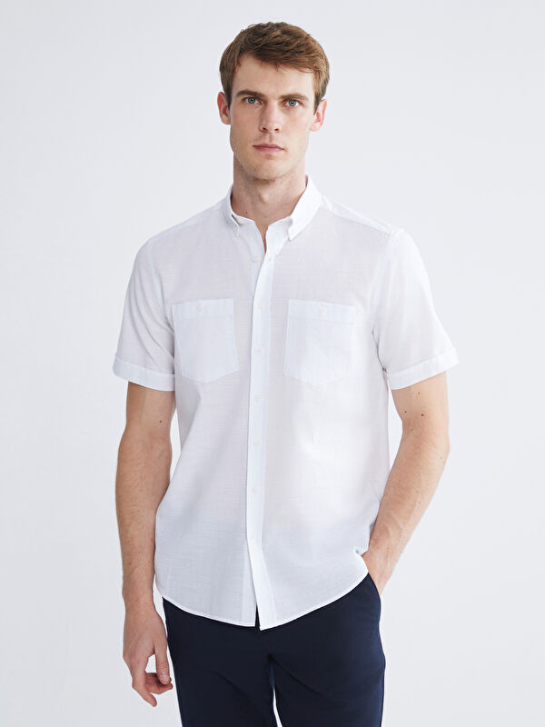 LCWAIKIKI Classic Regular Fit Kısa Kollu Erkek Gömlek