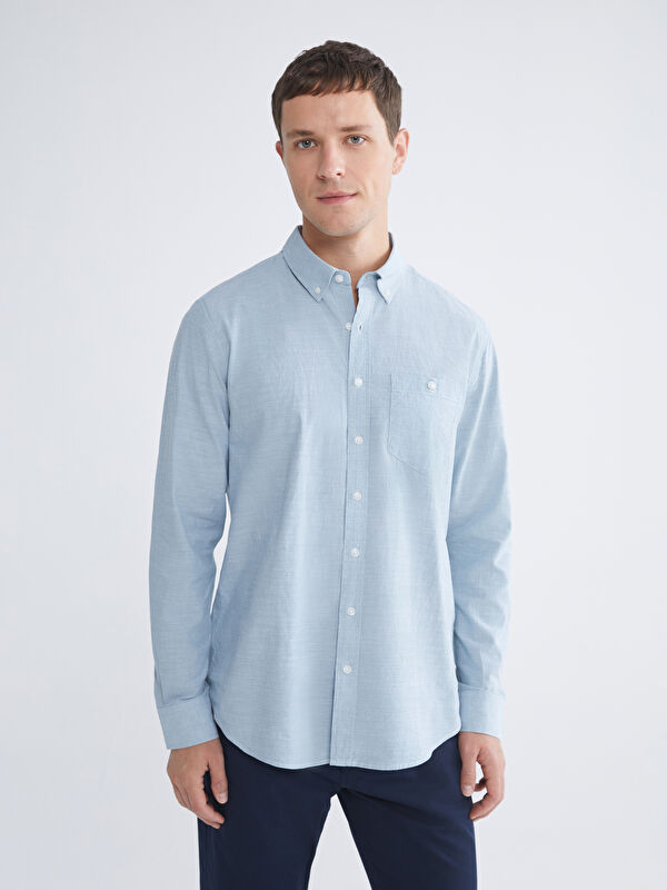 LCWAIKIKI Classic Regular Fit Uzun Kollu Erkek Gömlek