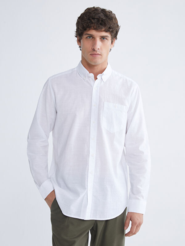 LCWAIKIKI Classic Regular Fit Uzun Kollu Erkek Gömlek
