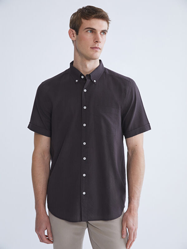 LCWAIKIKI Classic Regular Fit Kısa Kollu Erkek Gömlek