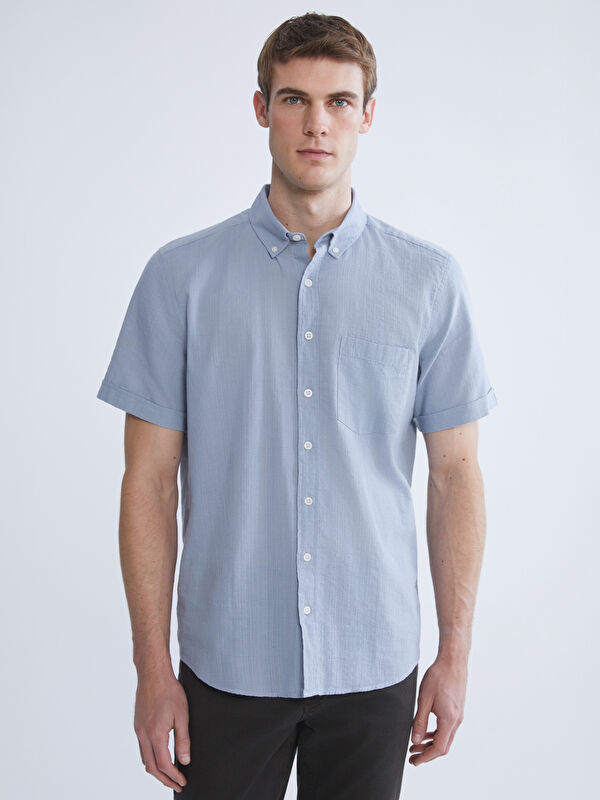 LCWAIKIKI Classic Regular Fit Kısa Kollu Erkek Gömlek