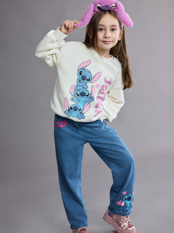 LCW Kids كنزة رياضية سميكة مطبوعة للبنات
