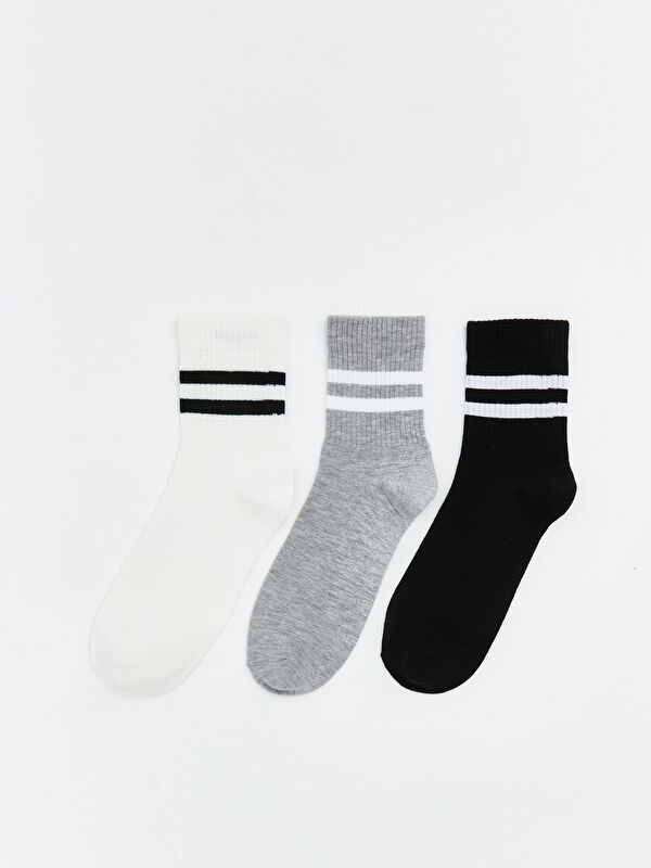 LCW ACCESSORIES Çizgili Erkek Soket Çorap 3'lü