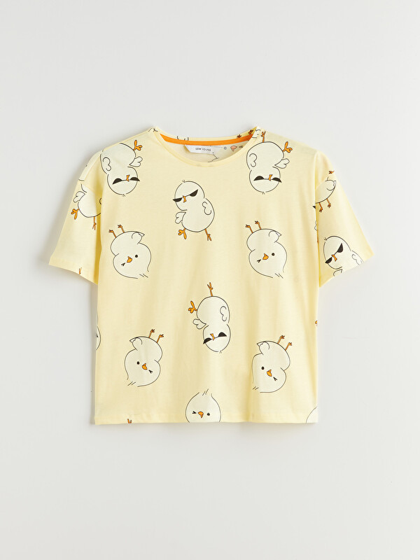 LCW Young Civciv Baskılı Kadın Pijama Üstü