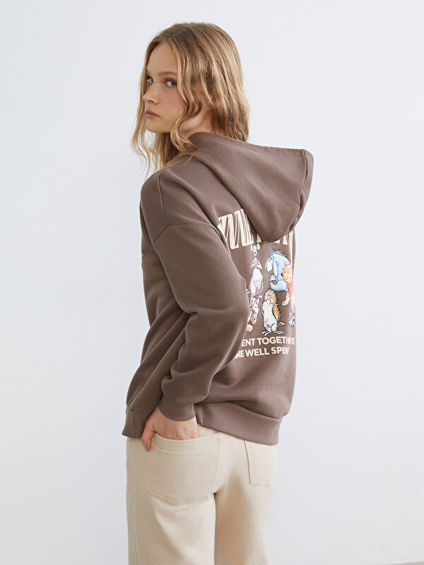 XSIDE Winnie the Pooh Baskılı Kadın Kalın Hoodie