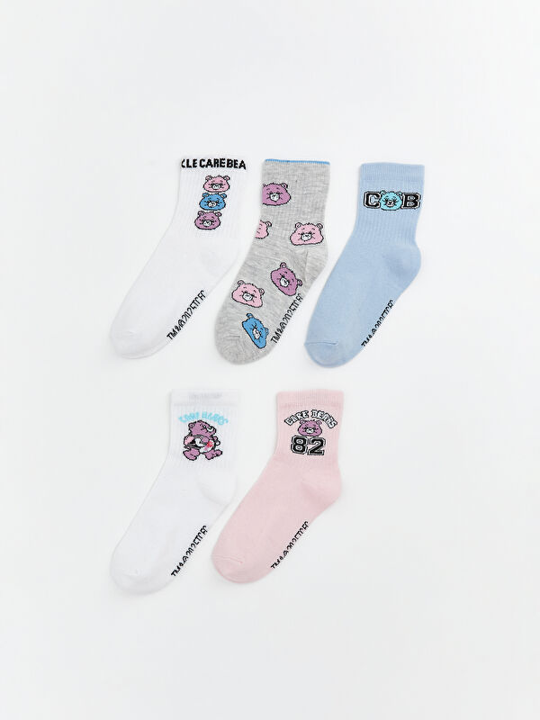 LCW Kids Care Bears Kız Çocuk Soket Çorap 5'li