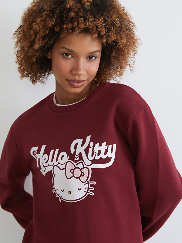 XSIDE Hello Kitty Baskılı Kadın Kalın Sweatshirt