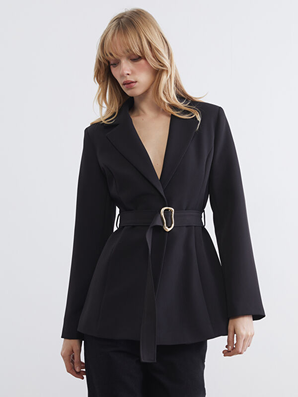 LCW Vision Beli Kemerli Kadın Blazer Ceket