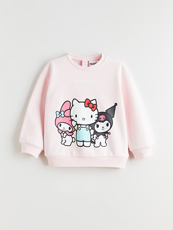 LCW Kids Hello Kitty Baskılı Kız Çocuk Sweatshirt