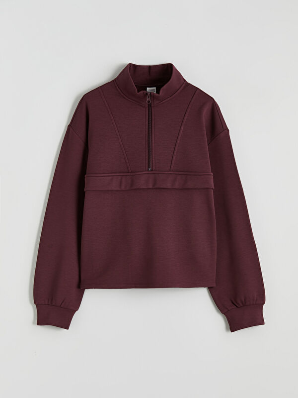 LCW Kids Dik Yaka Kız Çocuk Sweatshirt