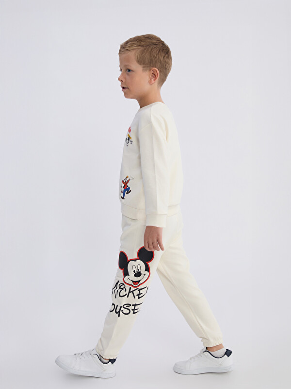LCW Kids Beli Lastikli Mickey Mouse Baskılı Erkek Çocuk Jogger Eşofman Altı