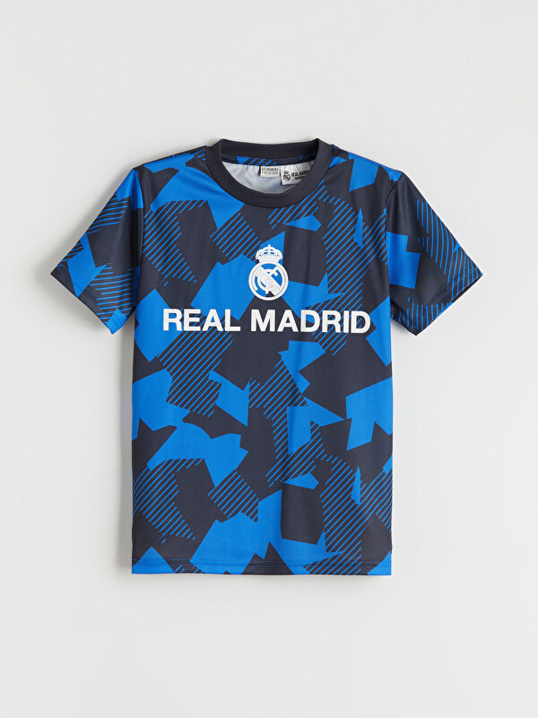 LCW Kids Bisiklet Yaka Real Madrid Baskılı Erkek Çocuk Tişört