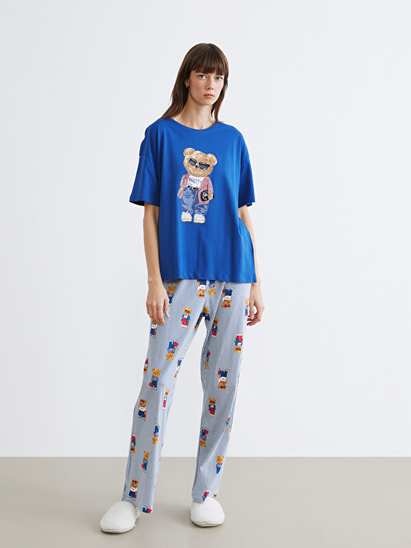 LCW DREAM Ayı Teddy Baskılı Kadın Pijama Takımı