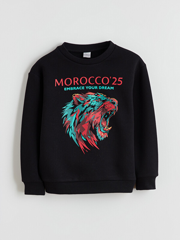 LCW Kids Crew Neck Printed Boys' Sweatshirt