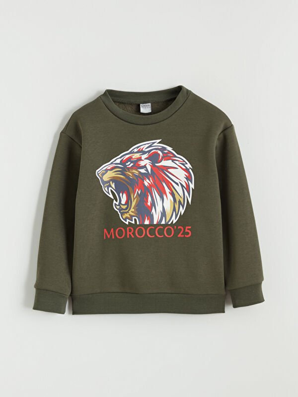 LCW Kids Sweat-shirt Épais Imprimé pour Garçons à Col Rond