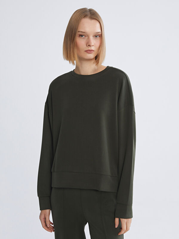 XSIDE Rundhalsausschnitt Oversize Damen Sweatshirt