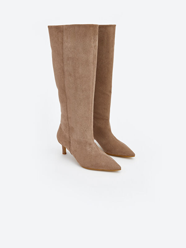 Deri Görünümlü Topuklu Kadın Bot - Görsel 2