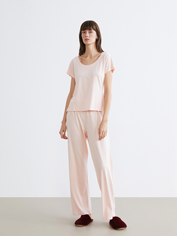 LCW DREAM U Yaka Modal Karışımlı Kadın Pijama Takımı