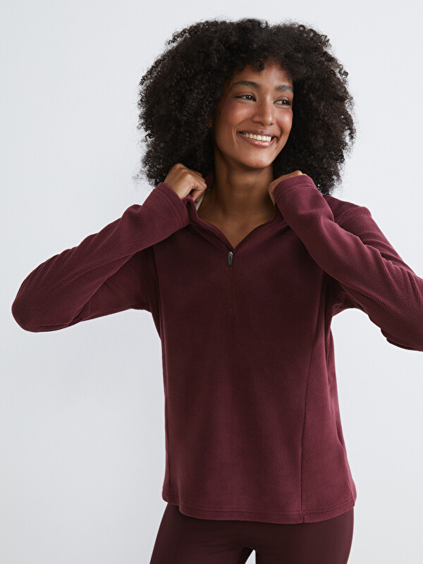 KOOR SPORT Dik Yaka Kadın Polar Sweatshirt