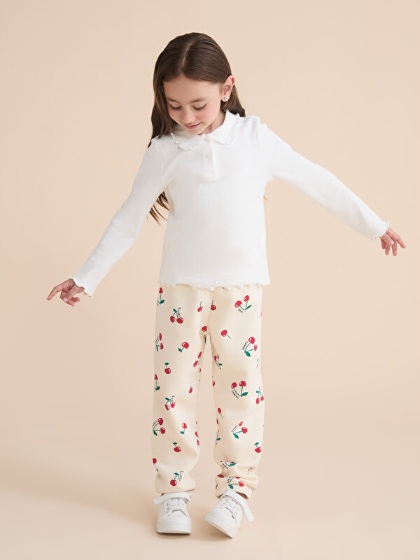 LCW Kids Beli Lastikli Kız Çocuk Jogger Eşofman Alt