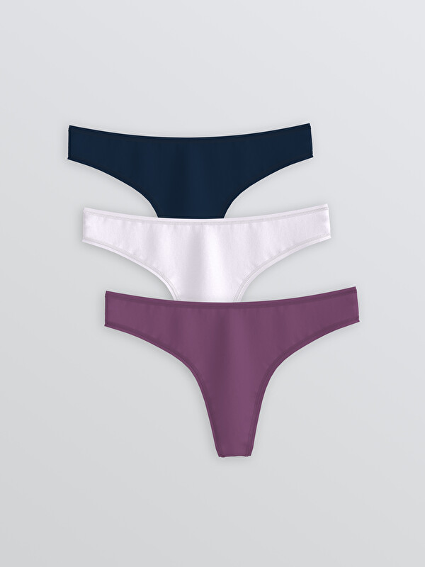 LCW DREAM Plain Thong Knickers 3-Pack